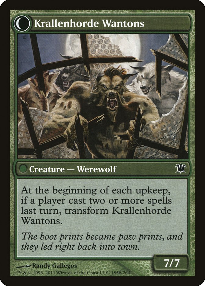 Grizzled Outcasts // Krallenhorde Wantons (185) Foil - Innistrad