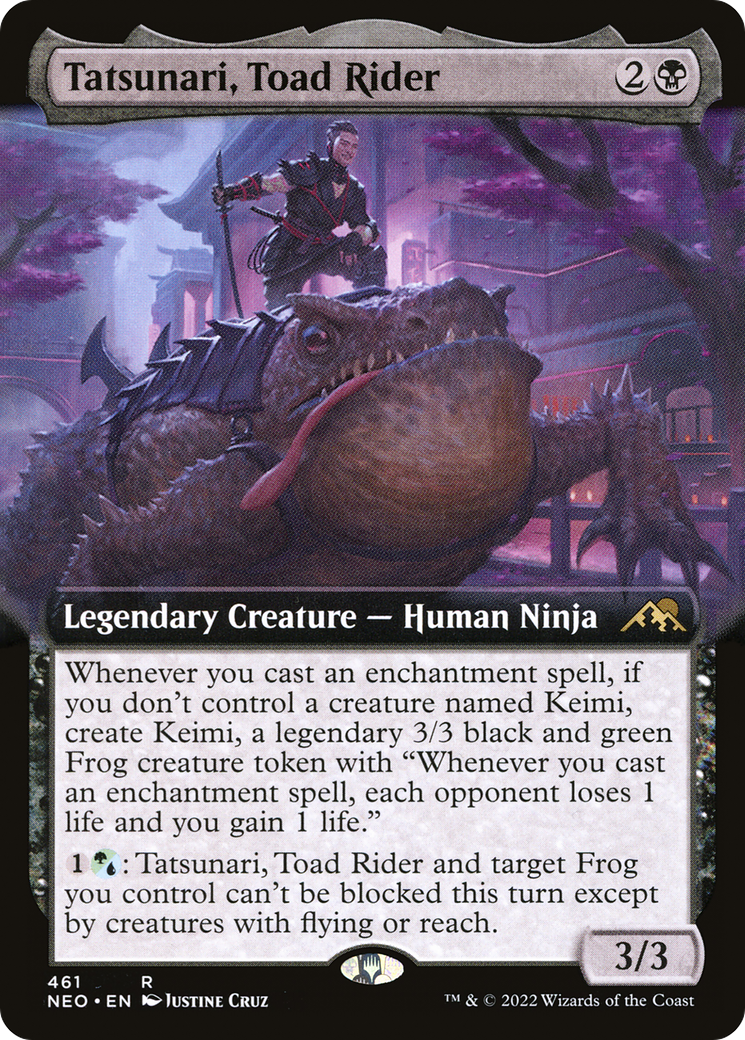Tatsunari, Toad Rider (Extended Art) (461) Foil - Kamigawa: Neon Dynasty