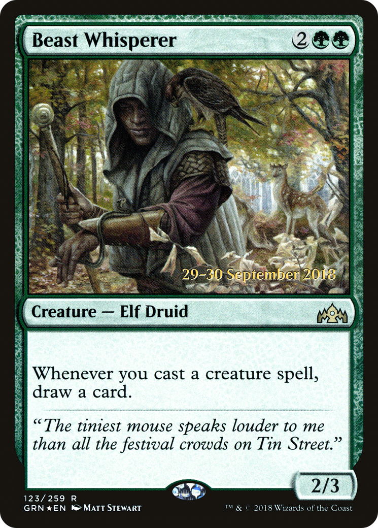 Beast Whisperer (123s) Foil - Guilds of Ravnica Promos