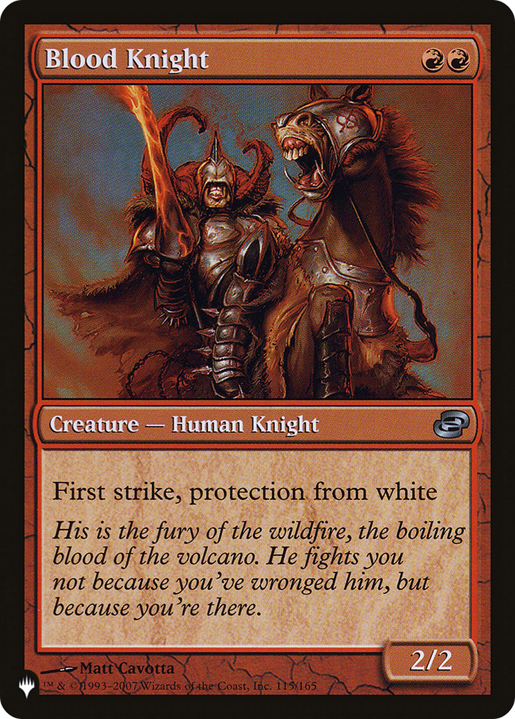 Blood Knight (PLC-115) - The List