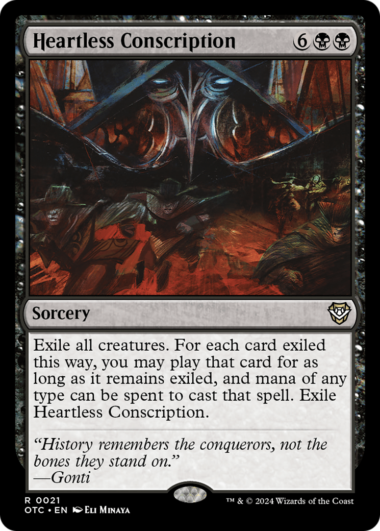 Heartless Conscription (021) - Outlaws of Thunder Junction Commander