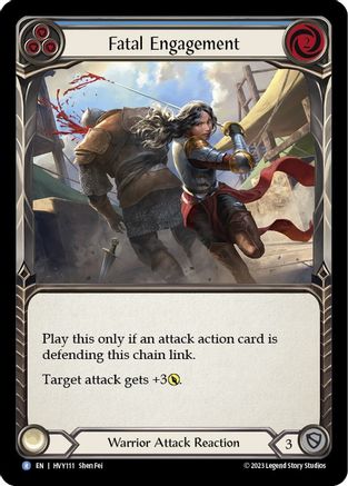 Fatal Engagement (Blue) (HVY111) Rainbow Foil - Heavy Hitters