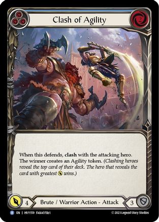 Clash of Agility (Blue) (HVY159) Rainbow Foil - Heavy Hitters