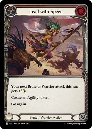 Lead with Speed (Red) (HVY172) Rainbow Foil - Heavy Hitters