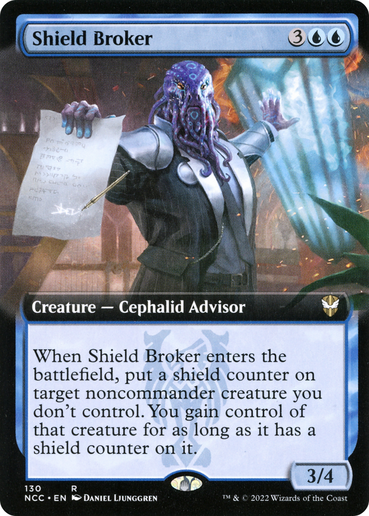Shield Broker (Extended Art) (130) - New Capenna Commander