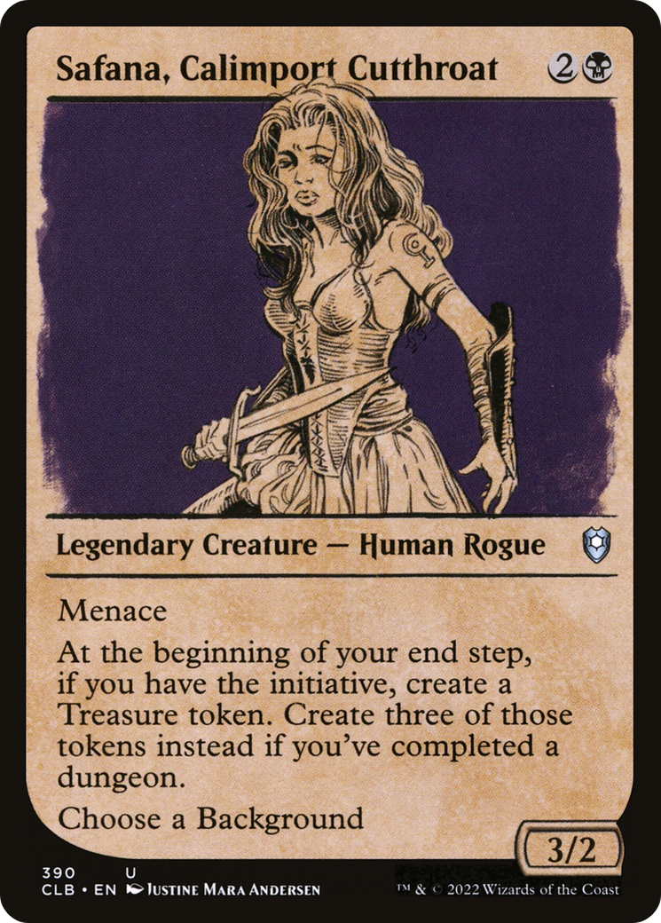 Safana, Calimport Cutthroat (Showcase) (390) Foil - Commander Legends: Battle for Baldur's Gate