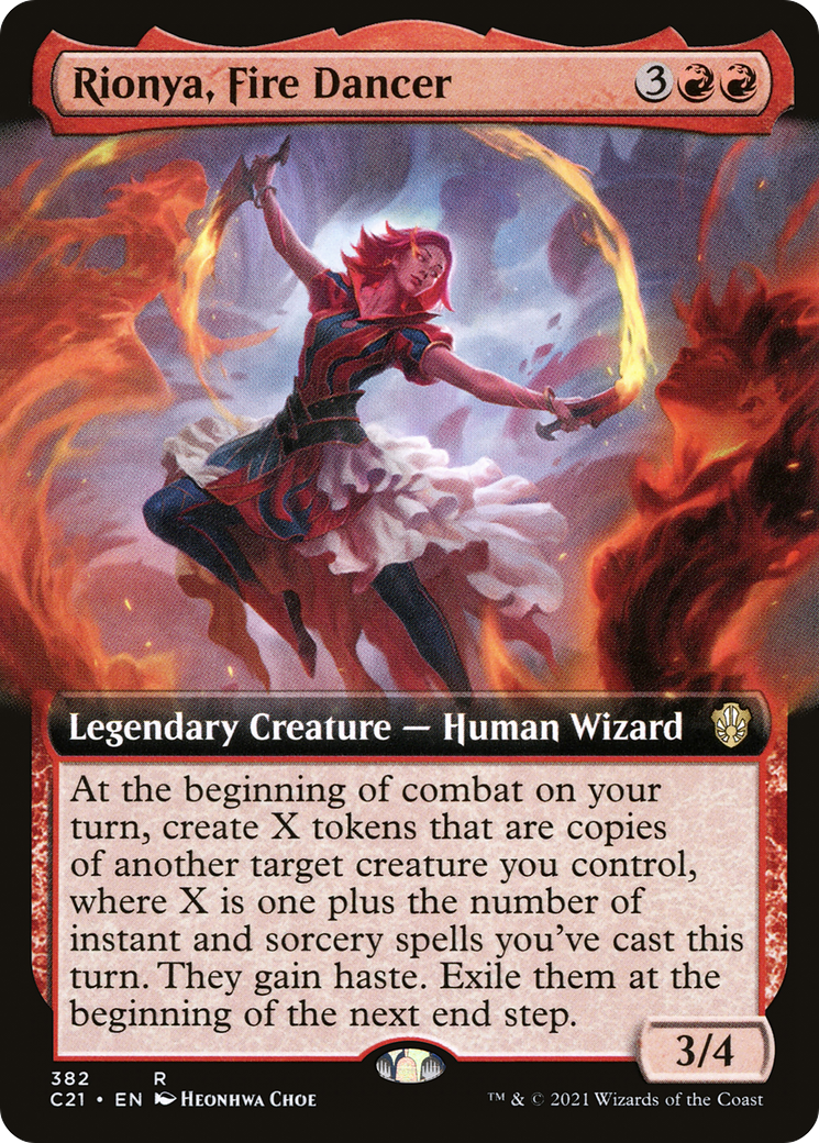 Rionya, Fire Dancer (Extended Art) (382) - Commander 2021