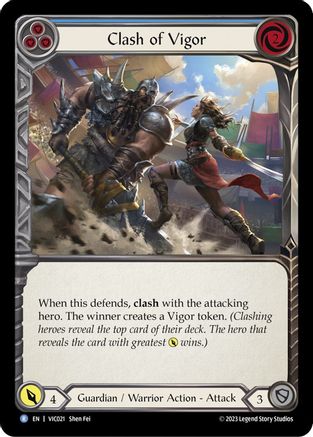 Clash of Vigor (Blue) (VIC021) - Blitz Deck: Heavy Hitters - Victor