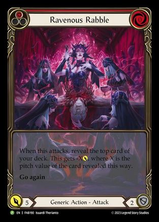 Ravenous Rabble (Red) (FAB190) Rainbow Foil - FaB Promos