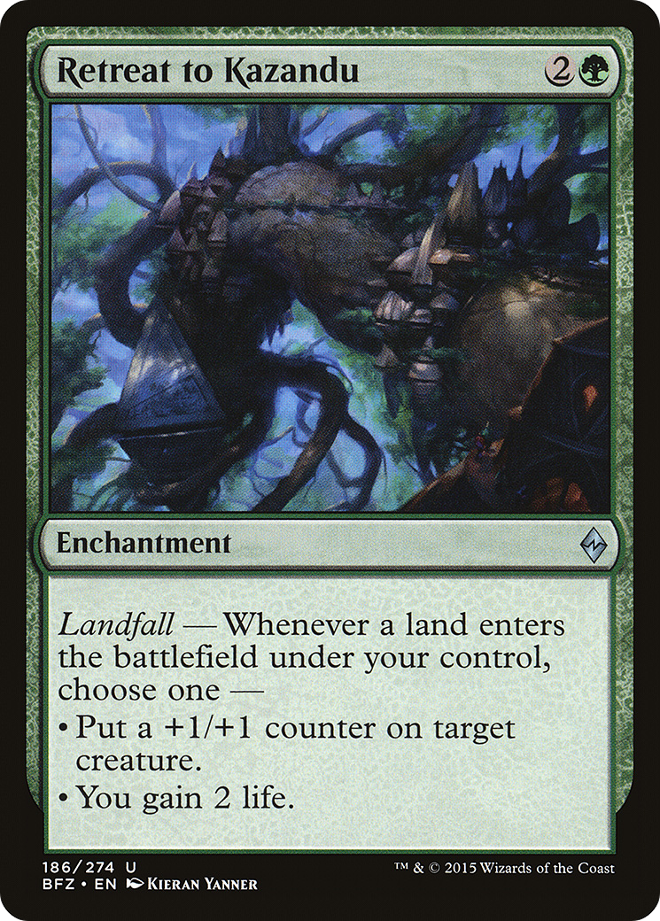 Retreat to Kazandu (186) Foil - Battle for Zendikar