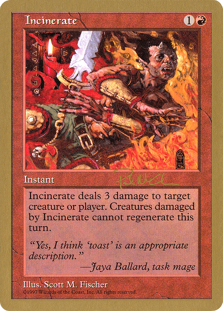 Incinerate - 1997 Paul McCabe (5ED) (Retro) - World Championship Decks 1997