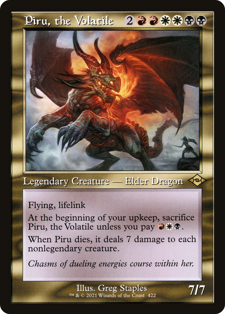Piru, the Volatile (Retro) (422) Foil - Modern Horizons 2