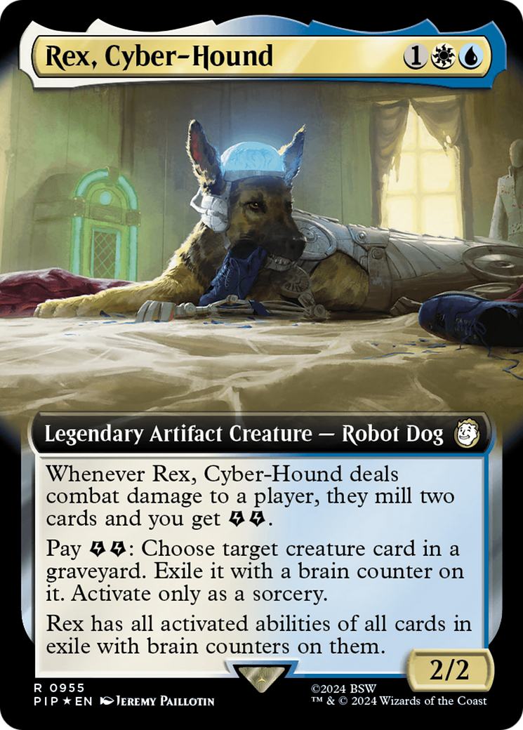 Rex, Cyber-Hound (Extended Art) (Surge Foil) (Extended Art) (955) Foil - Fallout