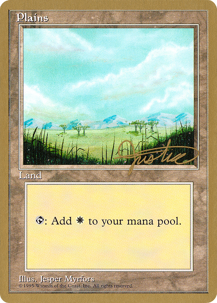 Plains (B) - 1996 Mark Justice (4ED) - Pro Tour Collector Set