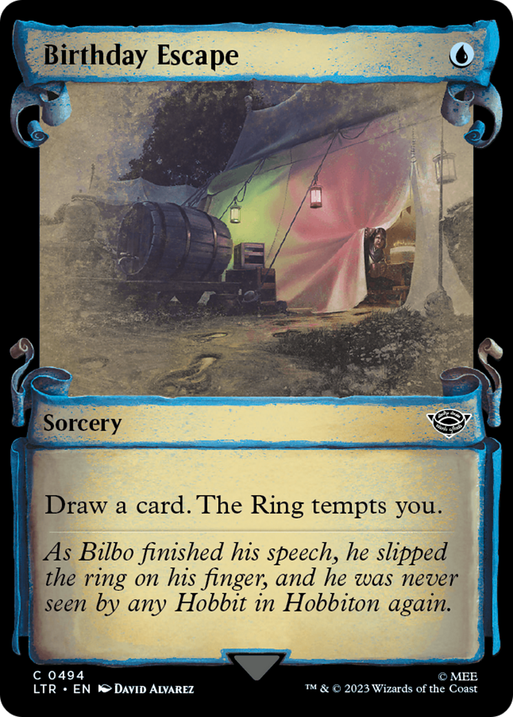 Birthday Escape (Showcase) (494) Foil - The Lord of the Rings: Tales of Middle-earth
