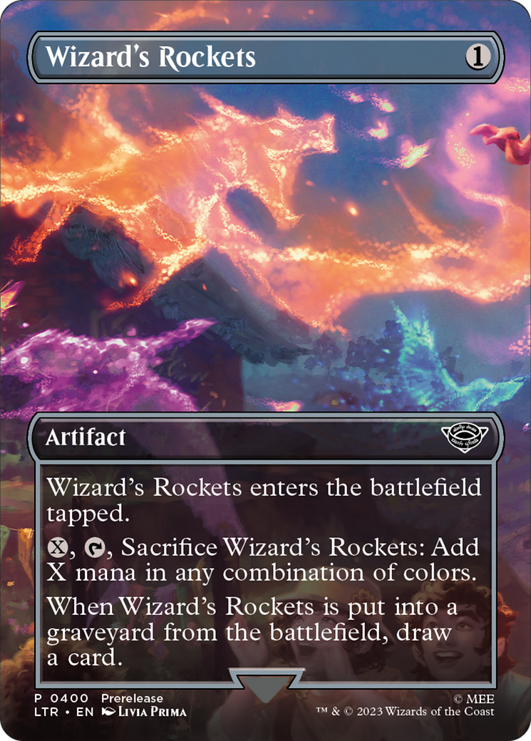 Wizard's Rockets (Borderless) (400) Foil - The Lord of the Rings: Tales of Middle-earth