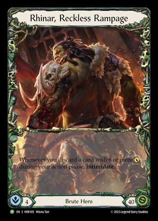 Rhinar, Reckless Rampage (HER105) Rainbow Foil - FaB Promos