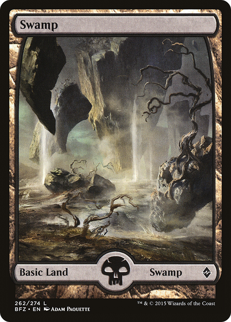 Swamp – Full Art (262) Foil - Battle for Zendikar