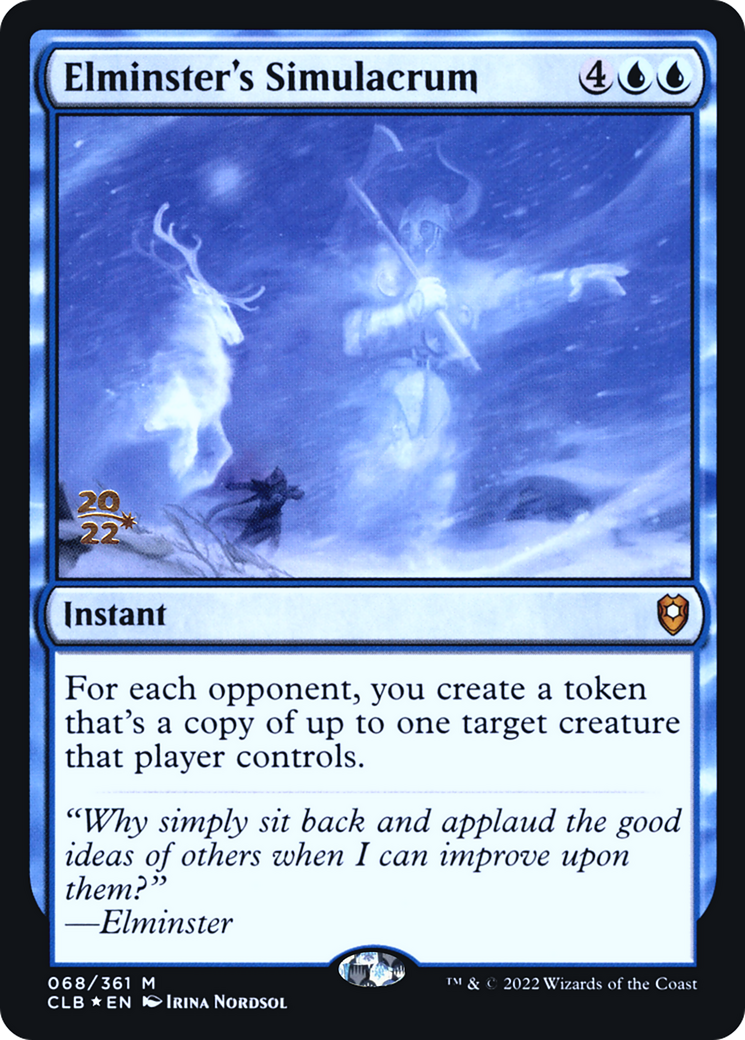 Elminster's Simulacrum (68s) Foil - Battle for Baldur's Gate Promos