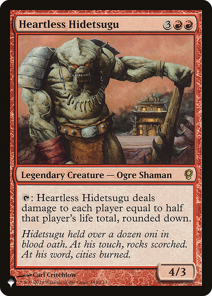 Heartless Hidetsugu (CNS-144) - The List
