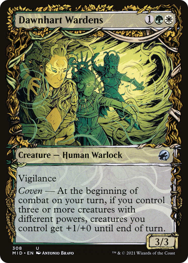 Dawnhart Wardens (Showcase) (308) Foil - Innistrad: Midnight Hunt