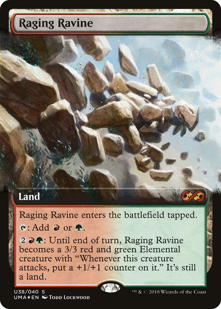 Raging Ravine (Extended Art) (U38) Foil - Ultimate Box Topper