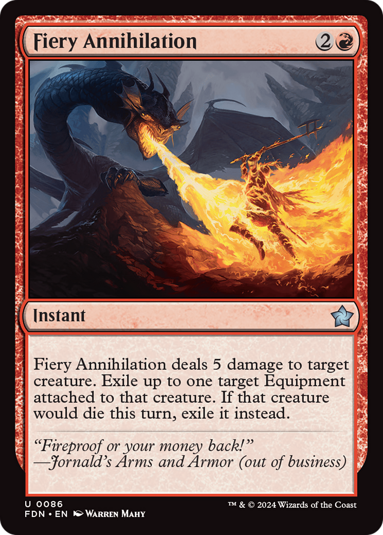 Fiery Annihilation (086) Foil - Foundations