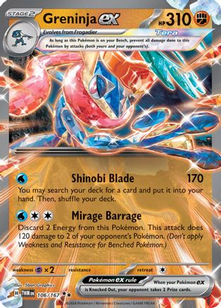 Greninja ex - 106/167 (106) Holofoil - SV06 Twilight Masquerade