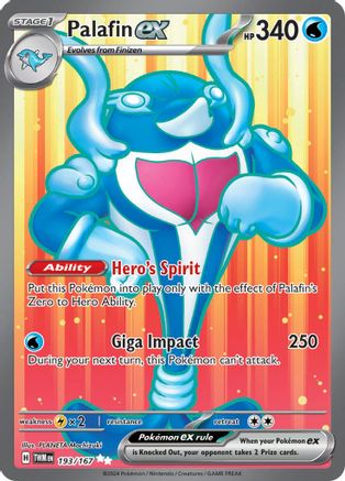Palafin ex - 193/167 (193) Holofoil - SV06 Twilight Masquerade