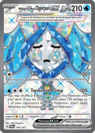 Wellspring Mask Ogerpon ex (194) Holofoil - Twilight Masquerade