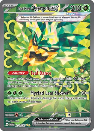 Teal Mask Ogerpon ex (211) Holofoil - Twilight Masquerade