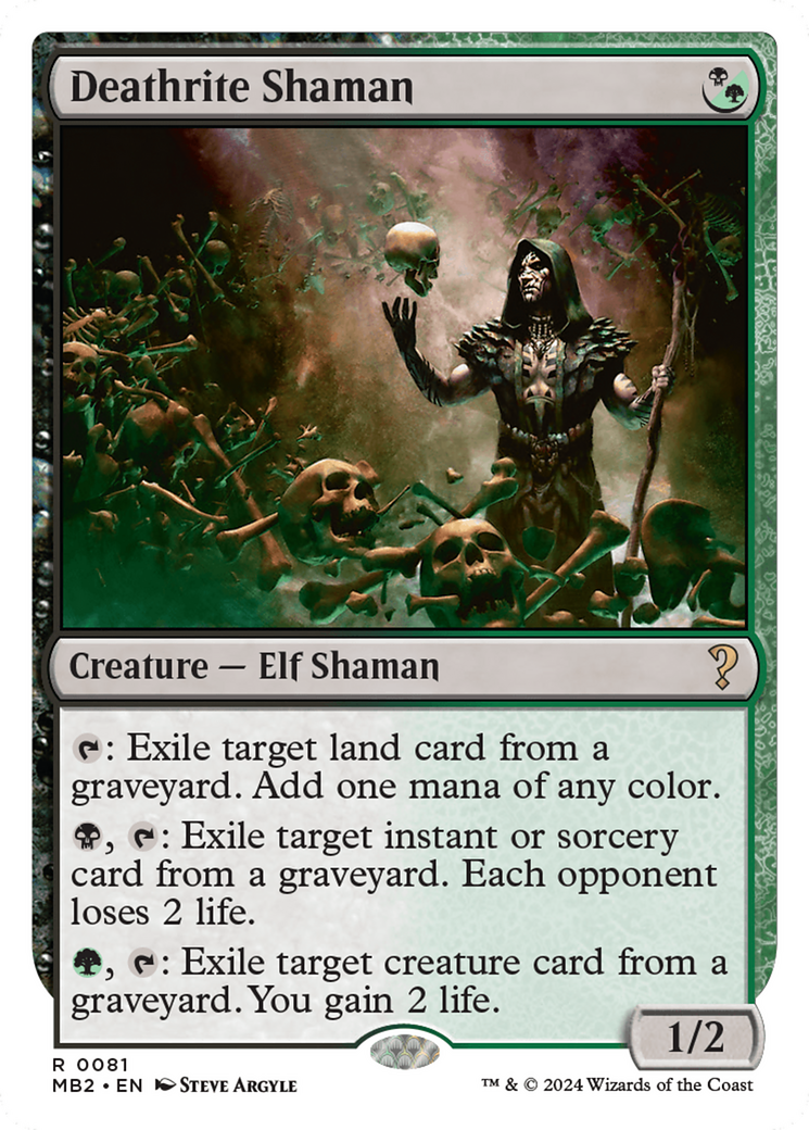 Deathrite Shaman (White Border) (081) - Mystery Booster 2