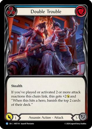 Double Trouble (Blue) (MST114) Rainbow Foil - Part the Mistveil