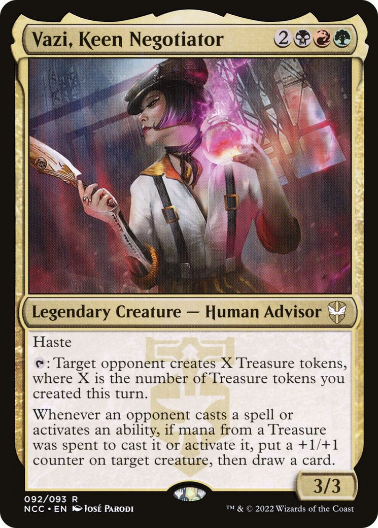 Vazi, Keen Negotiator (092) Foil - New Capenna Commander