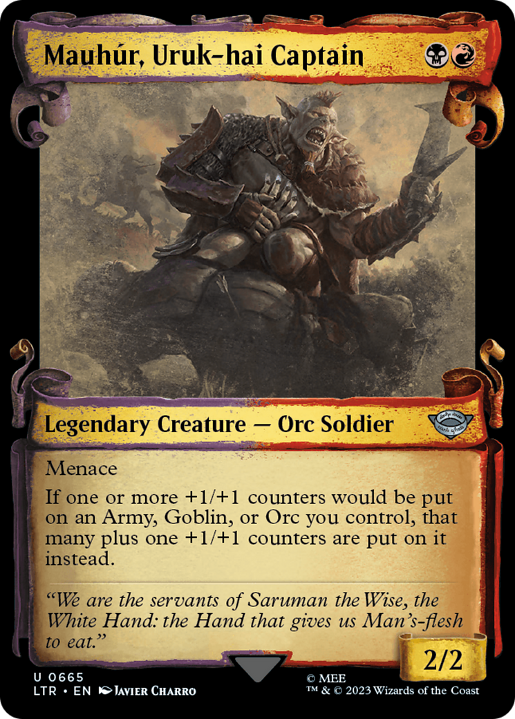 Mauhúr, Uruk-hai Captain (Showcase) (665) Foil - The Lord of the Rings: Tales of Middle-earth