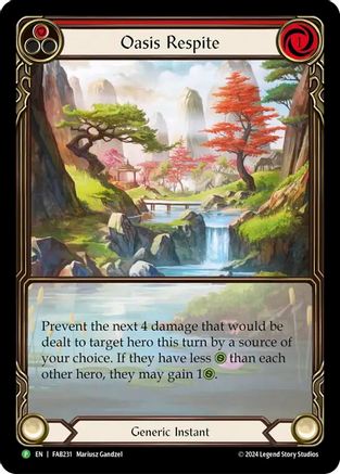Oasis Respite (Red) (FAB231) Rainbow Foil - FaB Promos