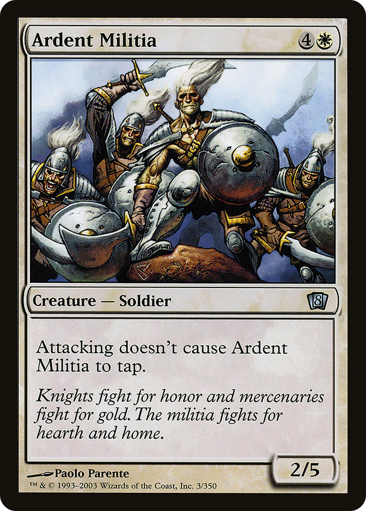 Ardent Militia (003) Foil - Eighth Edition