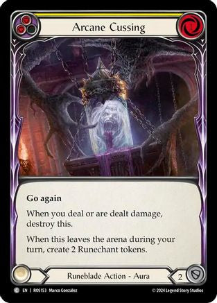 Arcane Cussing (Yellow) (ROS153) Rainbow Foil - Rosetta