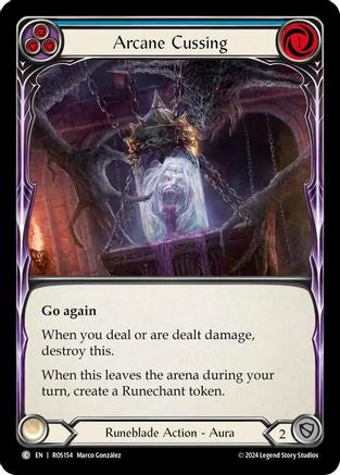 Arcane Cussing (Blue) (ROS154) Rainbow Foil - Rosetta