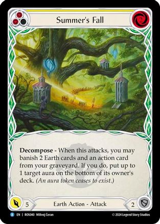 Summer's Fall (Yellow) (ROS040) Rainbow Foil - Rosetta