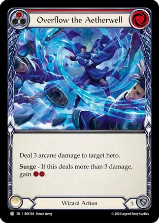 Overflow the Aetherwell (Red) (ROS198) Rainbow Foil - Rosetta