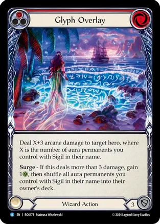 Glyph Overlay (Red) (ROS173) Rainbow Foil - Rosetta
