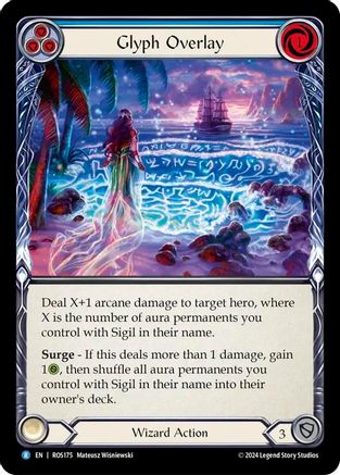Glyph Overlay (Blue) (ROS175) Rainbow Foil - Rosetta