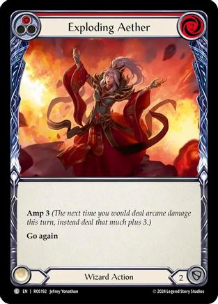 Exploding Aether (Red) (ROS192) Rainbow Foil - Rosetta