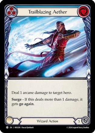 Trailblazing Aether (Blue) (ROS209) Rainbow Foil - Rosetta