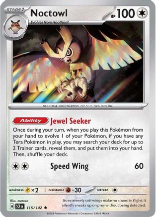 Noctowl (115) Holofoil - SV07 Stellar Crown