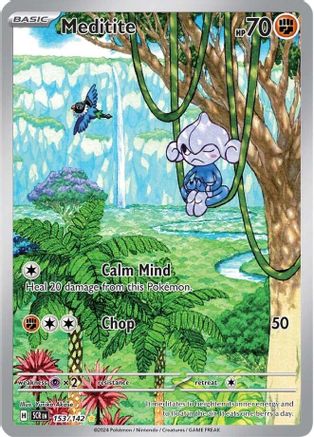 Meditite - 153/142 (153) Holofoil - SV07 Stellar Crown