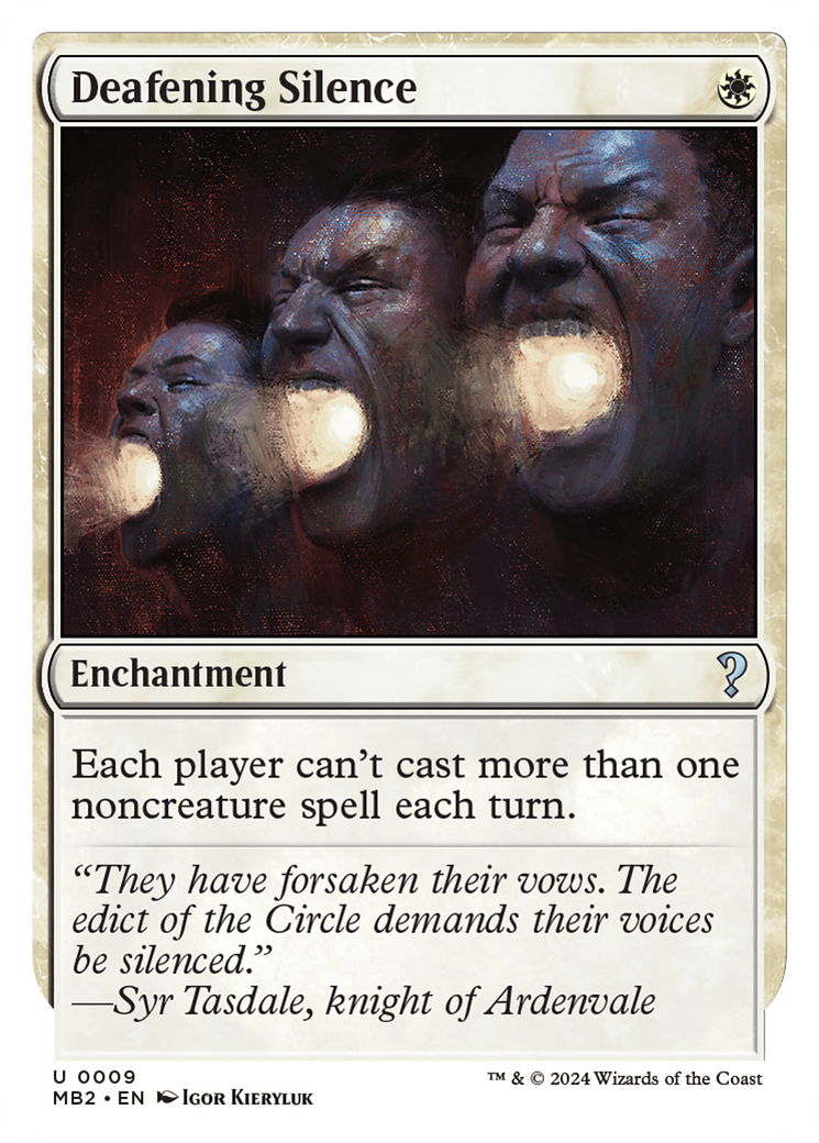 Deafening Silence (White Border) (009) - Mystery Booster 2