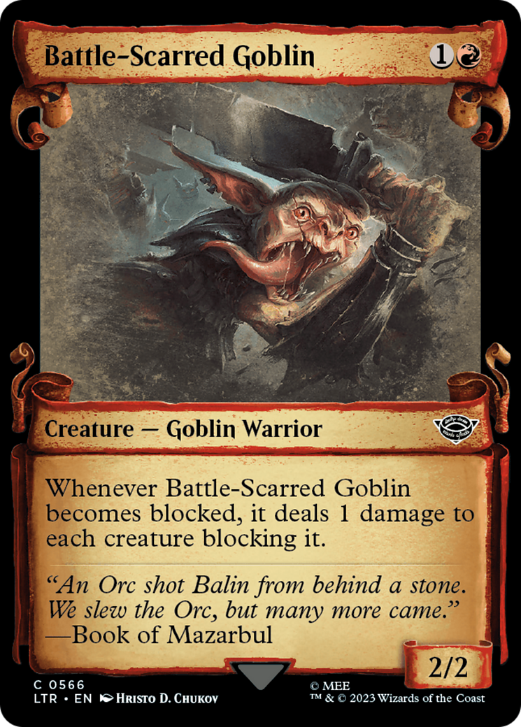 Battle-Scarred Goblin (Showcase) (566) - The Lord of the Rings: Tales of Middle-earth