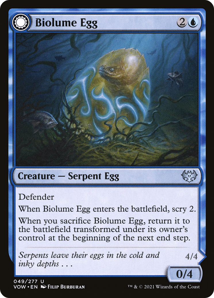 Biolume Egg // Biolume Serpent (049) - Innistrad: Crimson Vow